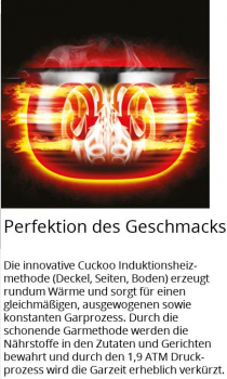 CUCKOO Reiskocher IH Induktion 1,8 l, 10 Tassen